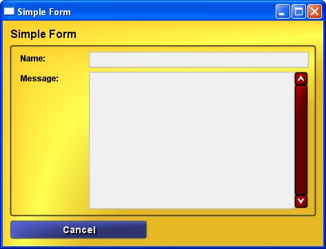 Simple form window (alpha skin)